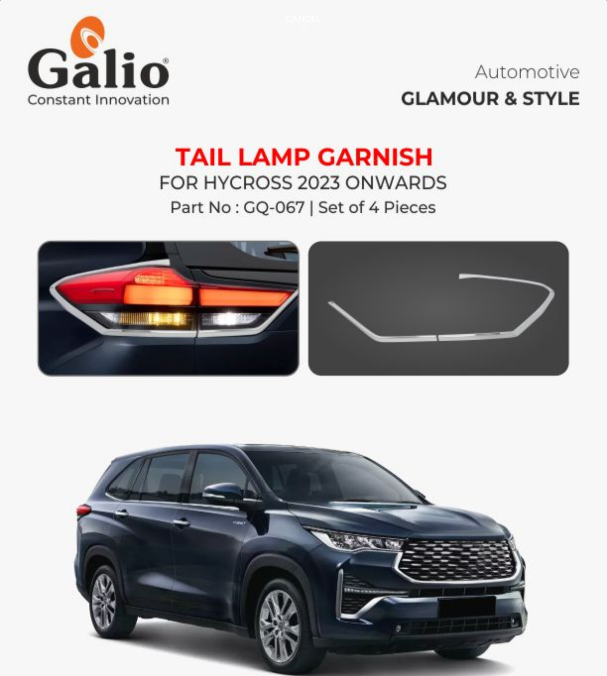 Toyota HyCross Tail lamp chrome